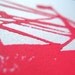 LINOCUT PRINT - Pirate ship - hot pink LETTERPRESS poster 8x10