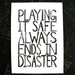 POSTER - Playing it safe BLACK LINOCUT poster 22x16 Banksy quote
