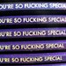 PENCILS (6) dark purple - you're so fxcking special radiohead hex pencils w/ kraft pencil box