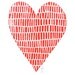 LINOCUT PRINT - red valentine heart 8x10 letterpress print