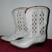 NICE Vintage 50s ACME Leather Cowboy Boots with Gold Diamond Inlays 7 US -on sale-
