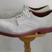 CLASSIC ROCK and ROLL 50s Vintage White Buck Shoes Red Rubber Soles M 9.5