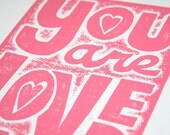 Quotes for Teenage Girl, You Are Loved  Inspirational  Poster Fine Art Print Mother's Day SALE