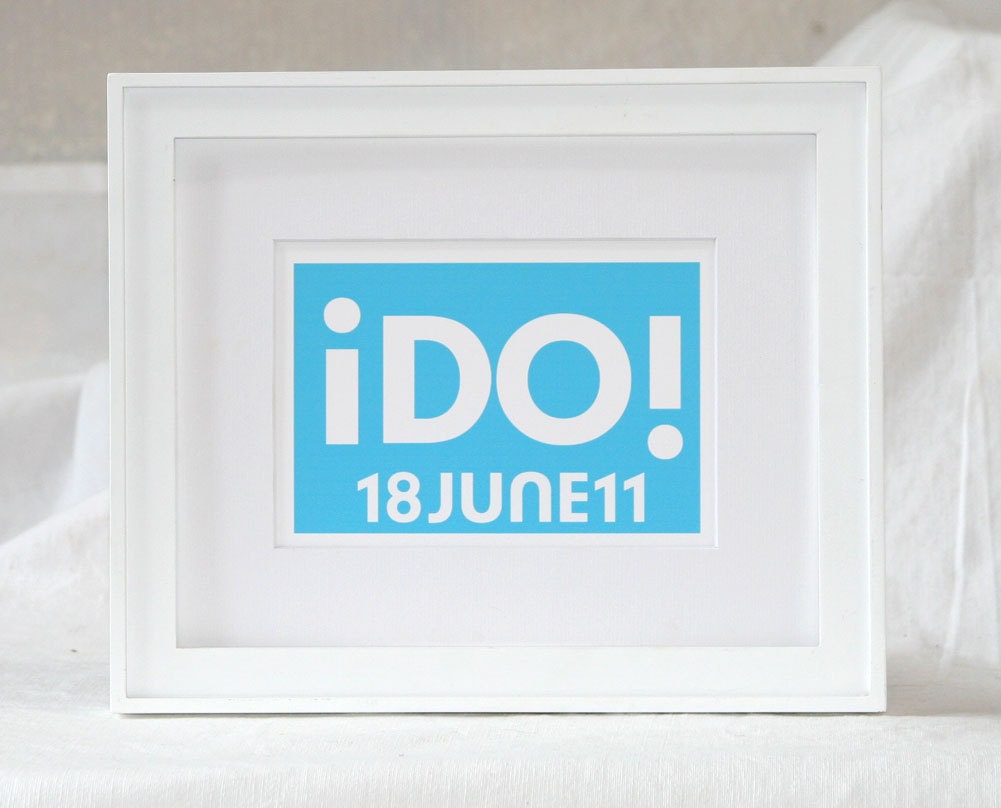 Wedding Personalized Typography I Do Print Raw Art Letterpress