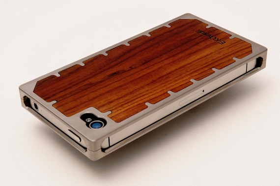 Titanium and Pau Ferro Wood iPhone 4S Case