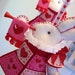 Nursery Mobile - White Rabbit in court - pink