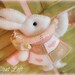 Nursery Mobile - White Rabbit in court - pale pink