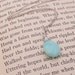 Light Blue Necklace, Peruvian Opal Briolette Pendant on Sterling Silver