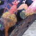 Colorful Sparkly Felted Girl & Unicorn in the Forest of Forever Rug