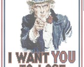 I Want You to Lose The Game Counted Cross Stitch Pattern PDF