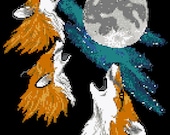 Three Fox Moon Counted Cross Stitch Pattern PDF