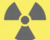 Radioactive Hazard Trefoil Counted Cross Stitch Pattern PDF