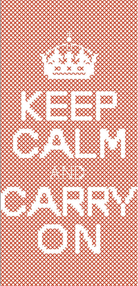 Keep Calm and Carry On iPhone Case Challenging Cross Stitch Pattern PDF