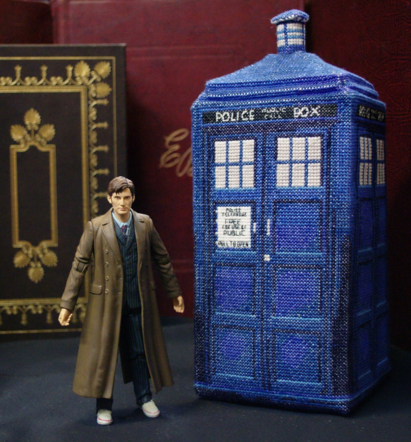 Tardis in 3D Cross Stitch/Plush Pattern PDF