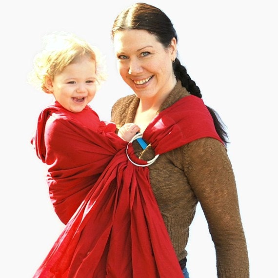 Cranberry Red Baby Basics QUILTED Ring Sling - Many Colors Available