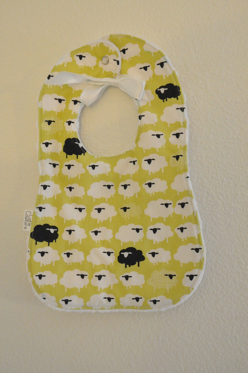 Bah Bah black sheep organic baby bib. Soft and absorbent. See my listings for special savings and combined shipping