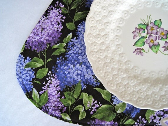 Purple Lilac Wedge Placemats Reversible by tracystreasuresri