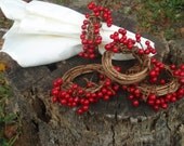 Grapevine and Berry Napkin rings