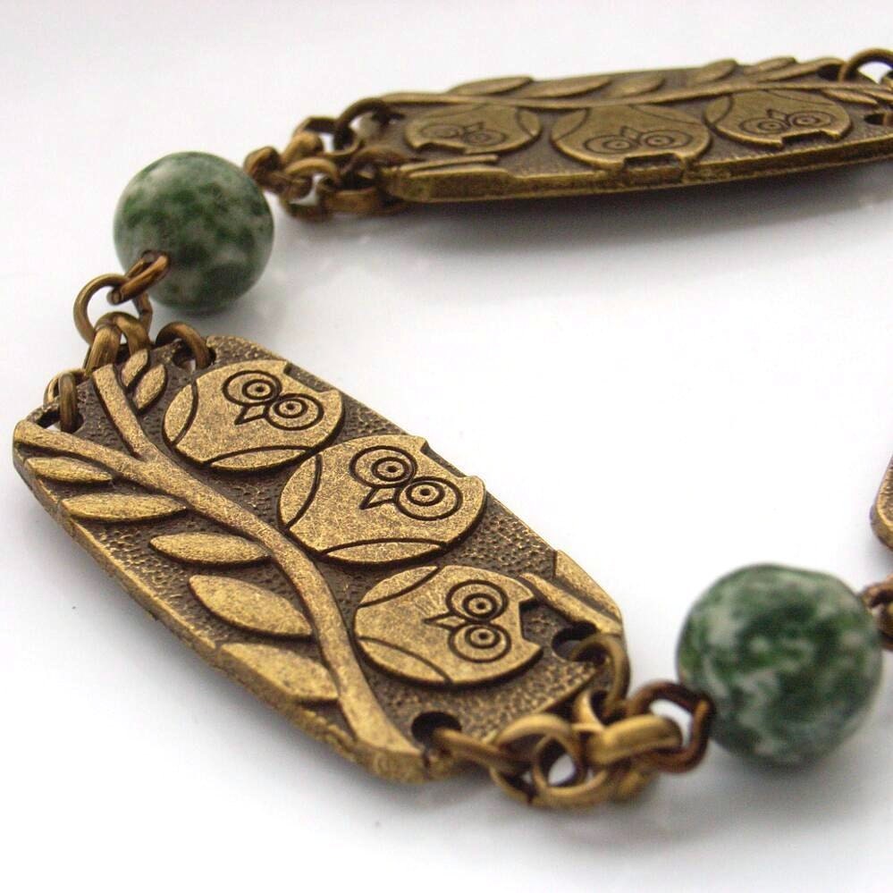 Owl charm bracelet
