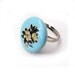 Natural Stone Adjustable Ring in Sky Blue: Unique Design. Handmade.Unique Item