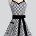 Sweetheart Retro Apron / Cute Retro Womens Apron in Black and White Michael Miller Ta dots Super Cute