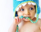 Monster Earflap Hat- pick your size & colors