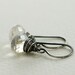 Silver Quartz Earrings Wrapped in Sterling Silver Oxidized, Gemstone Dangle Earrings, Snow Drops