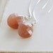 Moonstone Jewelry, Sterling Silver Earrings, Taupe Brown Moonstone Gemstone Handmade, Autumn Fashion, aubepine