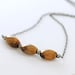 Tiger's Eye Necklace Sterling Silver, Modern Rustic Jewelry, Wire Wrapped Gemstone Necklace