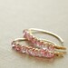 Wire Wrapped Pink Gemstone Earrings, October Birthstone Jewelry, Gold Quartz Earrings, aubepine