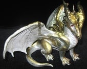 Golden Pearlescence Dragon Sculpture