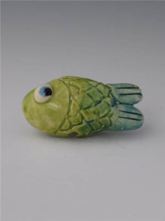 Ceramic Beads, Beads Ceramic, Fish Beads, Ceramic Fish Beads, Green Ceramic Beads