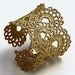 Vintage Scalloped Lace Silver Cuff Bracelet