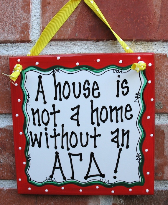 ALPHA GAMMA DELTA handpainted tile
