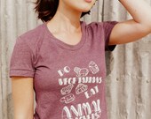 Do Vegetarians Eat Animal Crackers T-shirt Womens in Small/ Medium