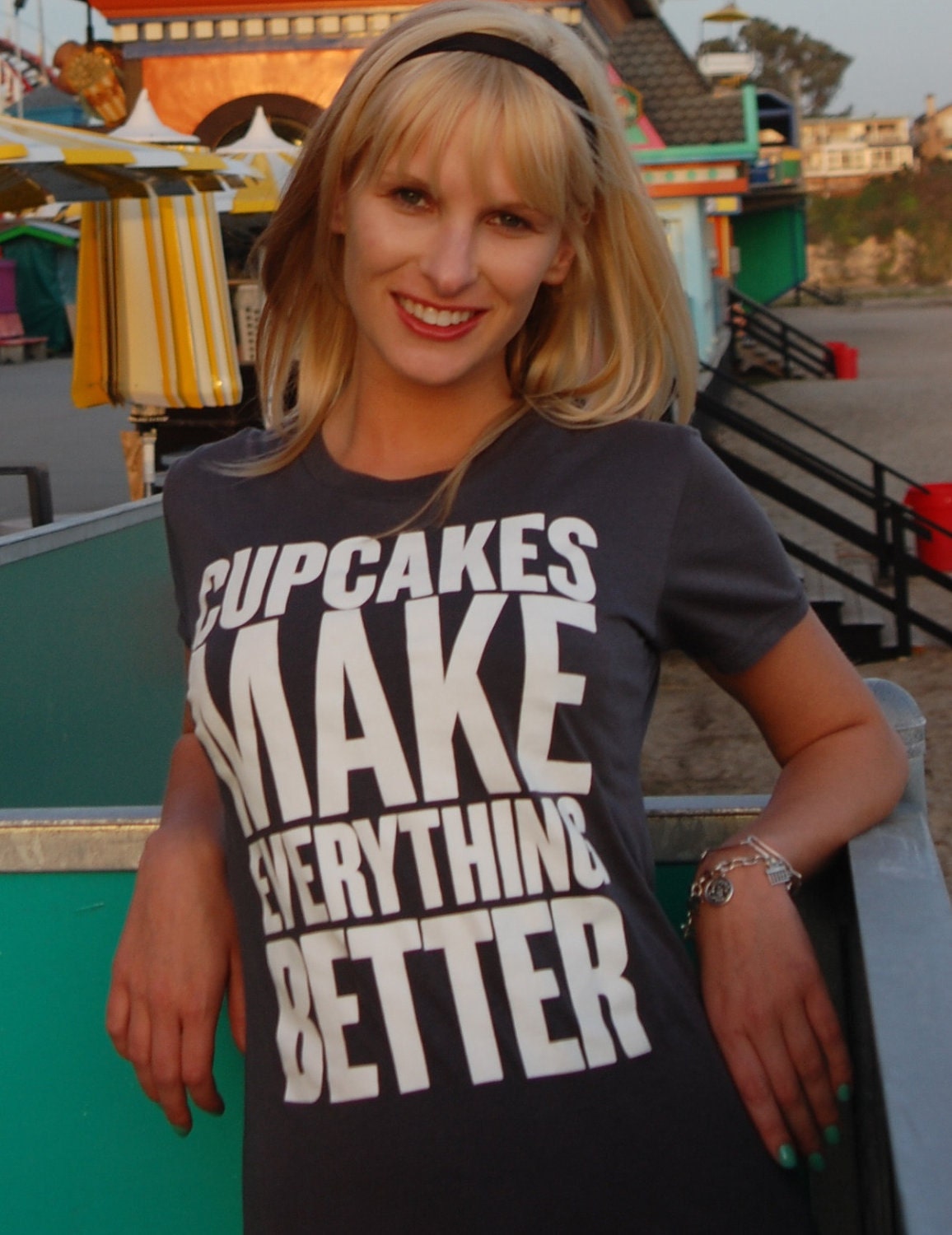 CUPCAKES make EVERYTHING BETTER womens t-shirt /tee s.m. l.xl