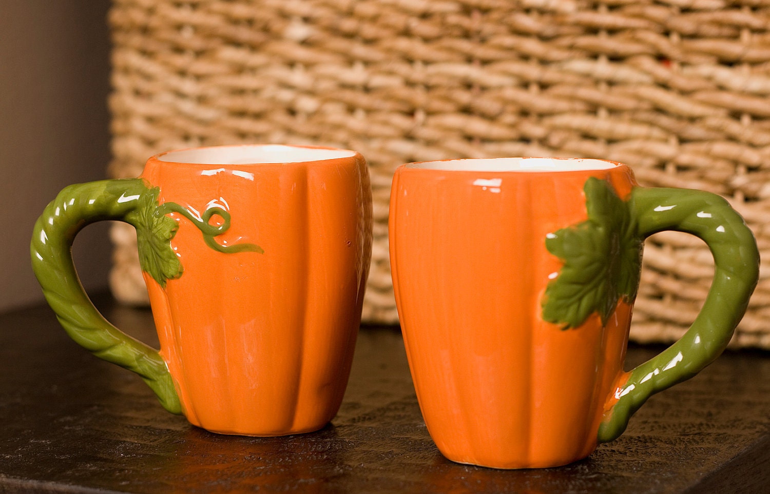 Morning Harvest - Set of 2 Pumpkin Mugs