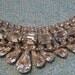 Vintage Rhinestone Waterfall Bib Necklace Glamorous Prong Set