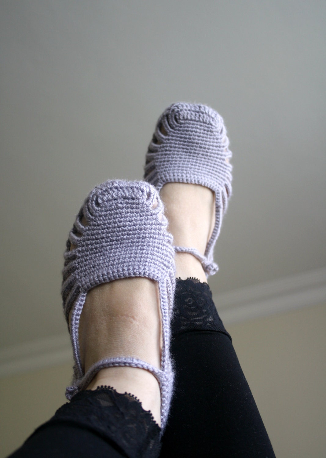 Free Shipping Silver Grey Slippers Mothers Day Gift Under 35