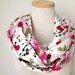 Poppies Daises and Dogwoods Floral Loop Infinity Skinny Scarf