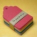 100 Paper Tags: Assorted Rainbow Gift Tags 2.25" x 3.5"