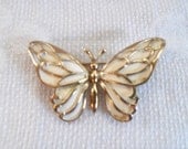 Vintage NAPIER  Butterfly  and Enameled Butterfly Brooch