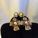 Vintage Reenactment Renaissance Style Earrings Goldtone