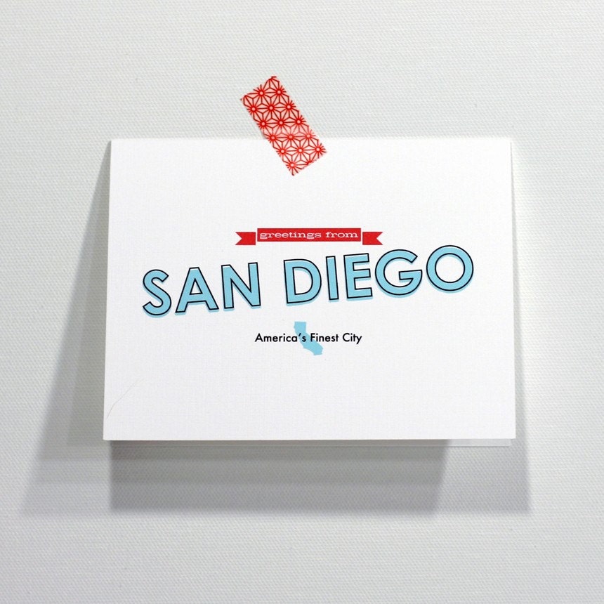 city greetings. san diego