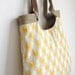 Yellow/Burlap Tangerine fabric weekender tote bag Spring fashion
