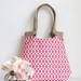 Coral geometric tote bag with burlap SUMMER FASHION