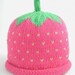 Knitted Strawberry Baby Beanie