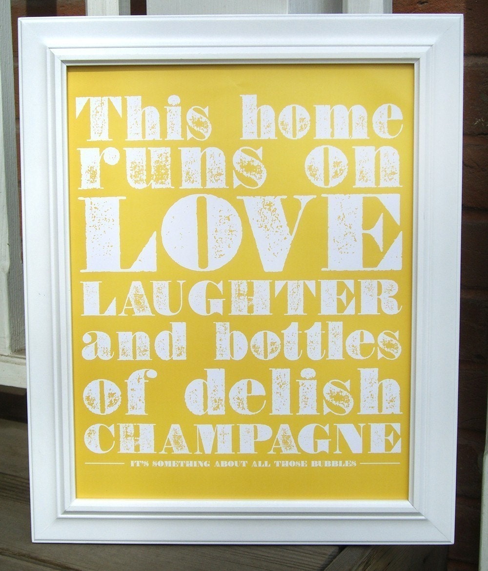 Champagne Poster (Light Tangerine)