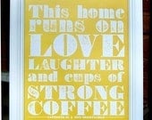 Strong Coffee Poster (light tangerine)