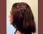 feather headband hairband womens pheasant feather hair accessory copper accent piece bridal hairband